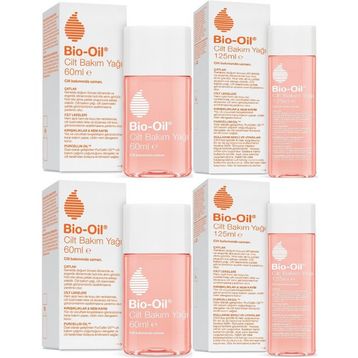 Bio-Oil Çatlak Oluşumunu Önleyici Cilt Bakım Yağı 125 ml+60 ml Karma 4'lü Set