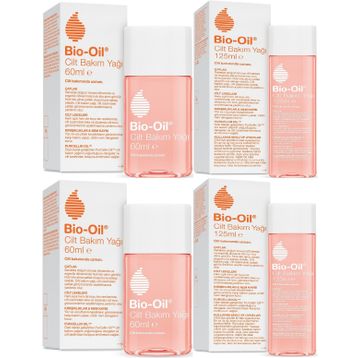 Bio-Oil Çatlak Oluşumunu Önleyici Cilt Bakım Yağı 125 ml+60 ml Karma 4'lü Set