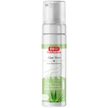 Bio PetActive 200 ml Aloe Vera Özlü Kedi ve Köpek Kuru Yıkama Köpük Şampuanı