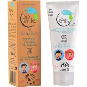 Bio Smile 3+ Yaş Tutti Frutti ve Aloe Vera Özlü Organik 75 ml Çocuk Diş Macunu
