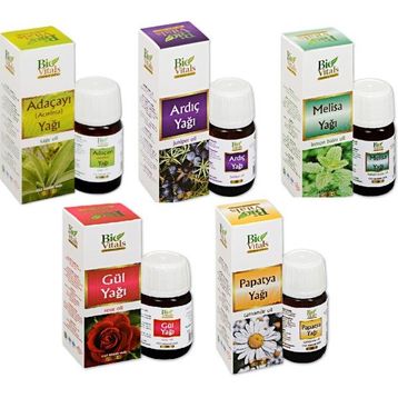 Bio Vitals 20 ml Ada Çayı+20 ml Ardıç+20 ml Melisa+20 ml Gül+20 ml Papatya Yağı