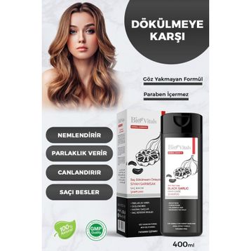 Bio Vitals Saçların Yeniden Yapılandırılmasına Yardımcı Siyah Sarımsak 400 ml Şampuan