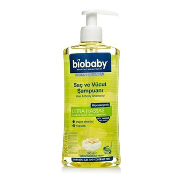 Biobaby 500 ml Elma Göz Yakmayan Saç ve Vücut Şampuanı