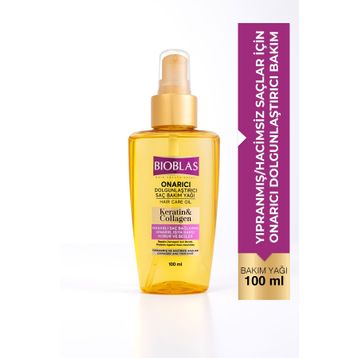 Bioblas 100 ml Keratin Kolajen Onarıcı Dolgunlaştırıcı Saç Bakım Yağı