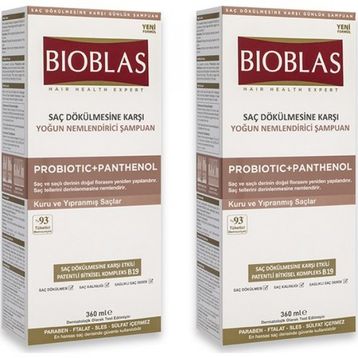 Bioblas 360 ml x 2 Adet Probiotic + Panthenol Yoğun Nemlendirici Şampuanı