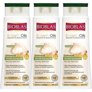 Bioblas Botanicoils Sarımsak 3x500 ml Günlük Şampuan