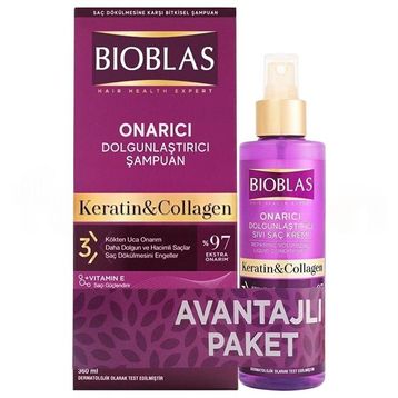 Bioblas Kolajen Keratin 360 ml Şampuan + 200 ml Sıvı Saç Kremi