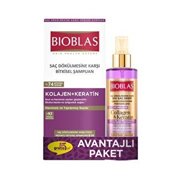 Bioblas Kolajen Keratin 360 ml Şampuan + 200 ml Sıvı Saç Kremi