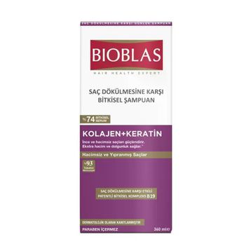 Bioblas Kolajen Keratin Saç Dökülmesine Karşı 360 ml Bitkisel Şampuan