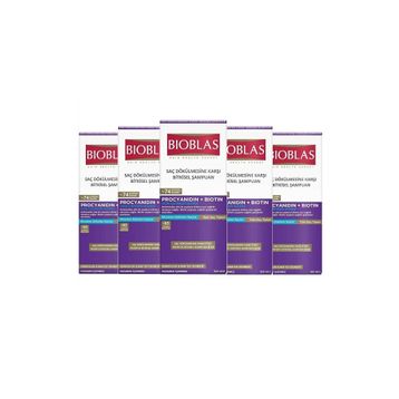 Bioblas Procyanidin 5x360 ml Yağlı Saçlar İçin Dökülmeye Karşı Bitkisel Şampuan