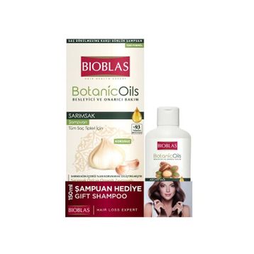 Bioblas Sarımsaklı Şampuan 360 ml ve Argan Yağlı Şampuan 150 ml Set