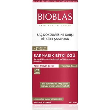 Bioblas Sarmaşık Bitki Özlü Saç Dökülmesine Karşı 4x360 ml Şampuan