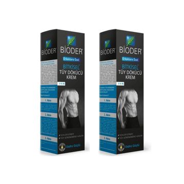 Bioder Erkekler İçin 2x100 ml Tüy Dökücü Krem