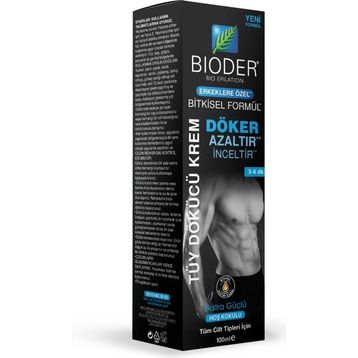Bioder Erkeklere Özel Tüm Ciltler için 100 ml Tüy Dökücü Krem