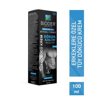 Bioder Erkeklere Özel Tüm Ciltler için 100 ml Tüy Dökücü Krem