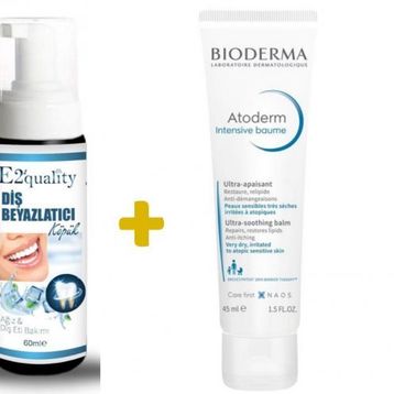 Bioderma 45 ml Atoderm Intensive Balm+E2'Quality E2'quality Diş Beyazlatıcı Köpük