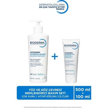 Bioderma Atoderm Çok Kuru ve Atopi Eğilimli Yüz ve Göz Çevresi Nemlendirici Yetişkin Çocuk Bebek Bakım Seti