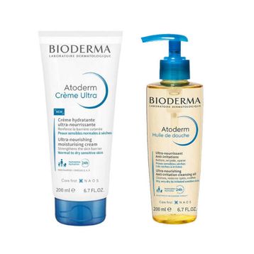 Bioderma Atoderm Cream 200 ml+Shower Oil 200 ml Set