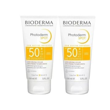 Bioderma Photoderm Spot Leke Karşıtı Yüksek Korumalı SPF 50 2 Adet 150 ml Yüz ve Vücut Güneş Kremi
