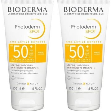 Bioderma Photoderm Spot Leke Karşıtı Yüksek Korumalı SPF 50 2 Adet 150 ml Yüz ve Vücut Güneş Kremi