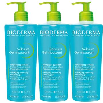 Bioderma Sebium Foaming 500 ml 3 Adet Gel