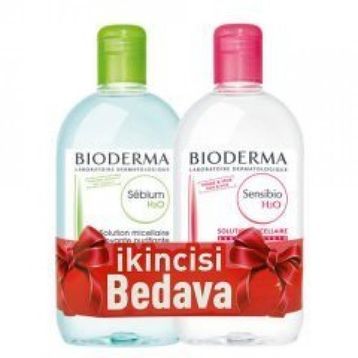 Bioderma Sebium H2O 500 ml + Hydrabio H2O Misel 500 ml Solüsyon