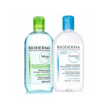 Bioderma Sebium H2O 500 ml + Hydrabio H2O Misel 500 ml Solüsyon