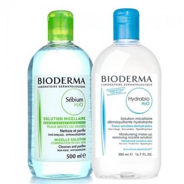Bioderma Sebium H2O 500 ml + Hydrabio H2O Misel 500 ml Solüsyon