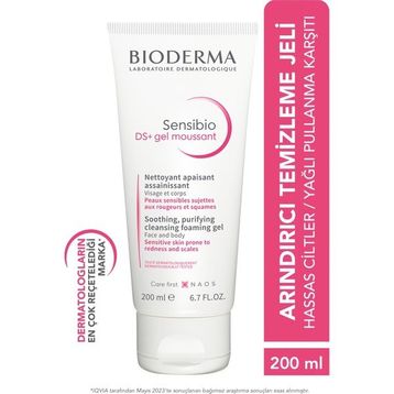 Bioderma Sensibio DS+ B6 Vitamini 200 ml Hassas Ciltler Yağlı Pullanma Karşıtı Arındırıcı Temizleme Jeli