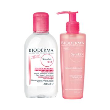 Bioderma Sensibio H2O 250 ml + Sensibio Mild 200 ml Cleansing Foaming Gel
