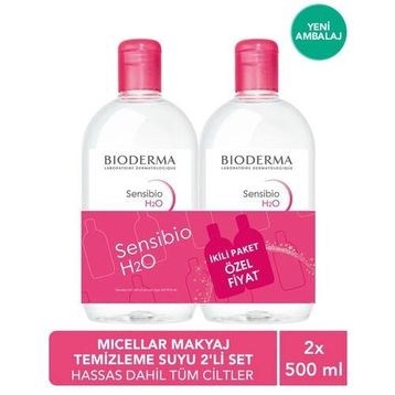 Bioderma Sensibio H2O 500 ml Yüz ve Makyaj Temizleme Suyu 2'li Set