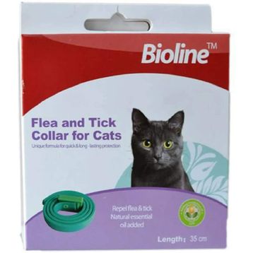 Bioline 35 cm Bitkisel Kedi Pire Tasması
