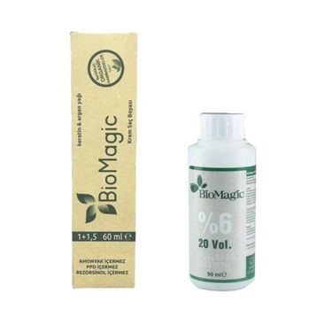 Biomagic 60 ml Saç Boyası + 77.07 Sütlü Kahve 90 ml Oksidan