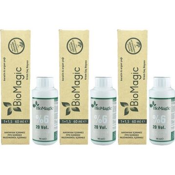 Biomagic Organik Amonyaksız Çikolata Kahve No:66.07 3 Adet Saç Boyası+Oksidan