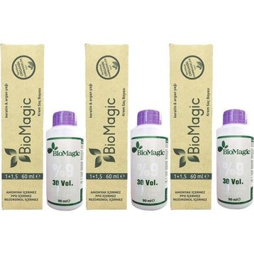 Biomagic Organik Amonyaksız Saç Boyası Buzlu Sütlü Kahve-88.21 3 Adet Saç Boyası+Oksidan