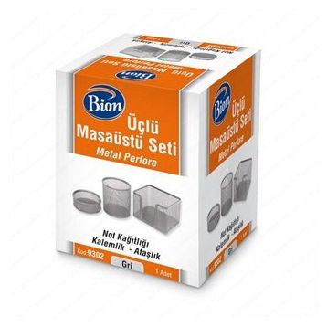 Bion Perfore 3Lü Set Gri 9302