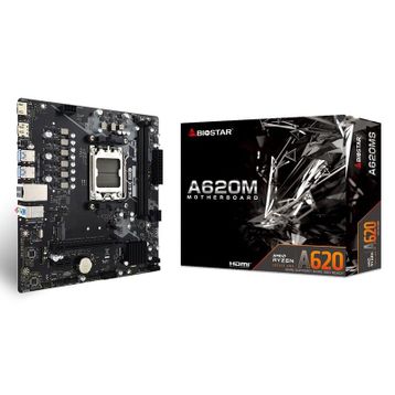 Biostar A620MS AMD AM5 DDR5 5600MHz HDMI DP M2 MAtx USB 3.2 Anakart