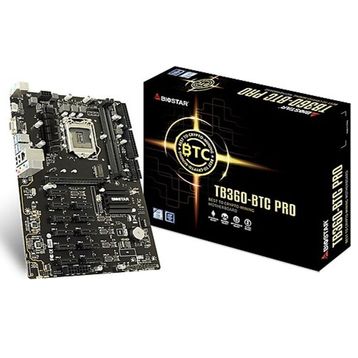 Biostar TB360-BTC PRO Ver.6X 8.9.Nesil LGA 1151 DDR4 2666 M.2 12 Li Ekran Girişi HDMI Mining Anakart