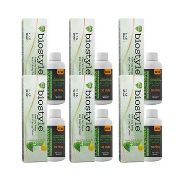 Biostyle Bitki Özlü Argan ve Keratin 1.0 Siyah 6x60 ml Saç Boyası+6x90 ml Oksidan