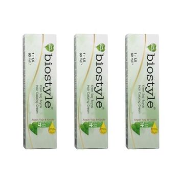 Biostyle Bitki Özlü Argan ve Keratin 1001 Gümüş Işık Oksidansız 3x60 ml Saç Boyası