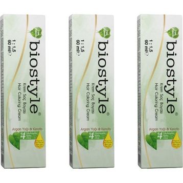 Biostyle Bitki Özlü Argan ve Keratin 4.0 Kahve Oksidansız 3x60 ml Saç Boyası