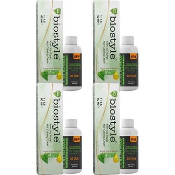 Biostyle Bitki Özlü Argan ve Keratin 5.34 Çikolata Kahve 4x60 ml Saç Boyası+4 Adet Oksidan