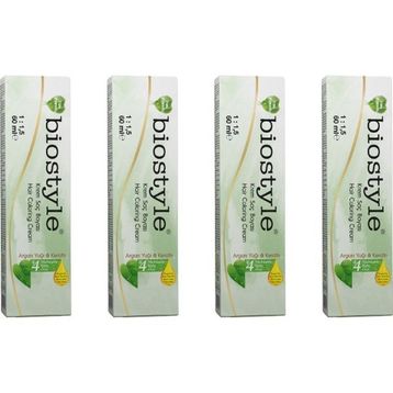 Biostyle Bitki Özlü Argan ve Keratin 5.34 Çikolata Kahve Oksidansız 4x60 ml Saç Boyası