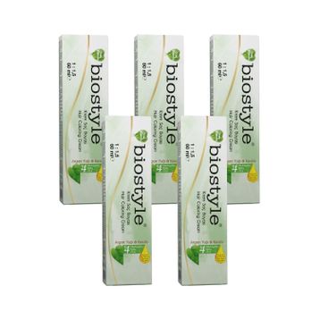 Biostyle Bitki Özlü Argan ve Keratin 6.41 Fındık Kahvesi Oksidansız 5x60 ml Saç Boyası
