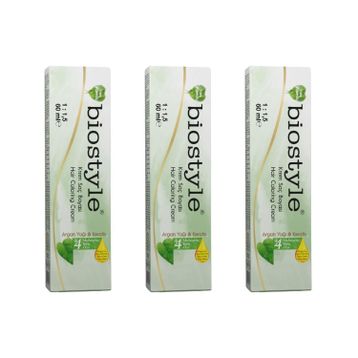 Biostyle Bitki Özlü Argan ve Keratin 6.73 Tütün Kahve Oksidansız 3x60 ml Saç Boyası