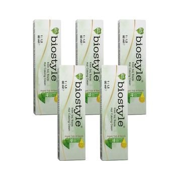 Biostyle Bitki Özlü Argan ve Keratin 7.77 Kahve Köpüğü Oksidansız 5x60 ml Saç Boyası