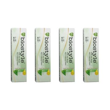 Biostyle Bitki Özlü Argan ve Keratin 900 Süper Açıcı Sarı Oksidansız 4x60 ml Saç Boyası