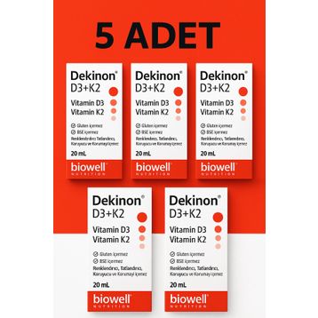 Biowell Dekinon Vitamin D3 K2 5x20 ml Damla