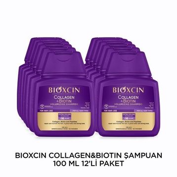 Bioxcin 12x100 ml Collagen ve Biotin Hacim Şampuanı