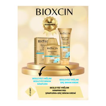 Bioxcin Besleyici Yağlar 300 ml Bakım Şampuanı + 250 ml Saç Bakım Kremi
